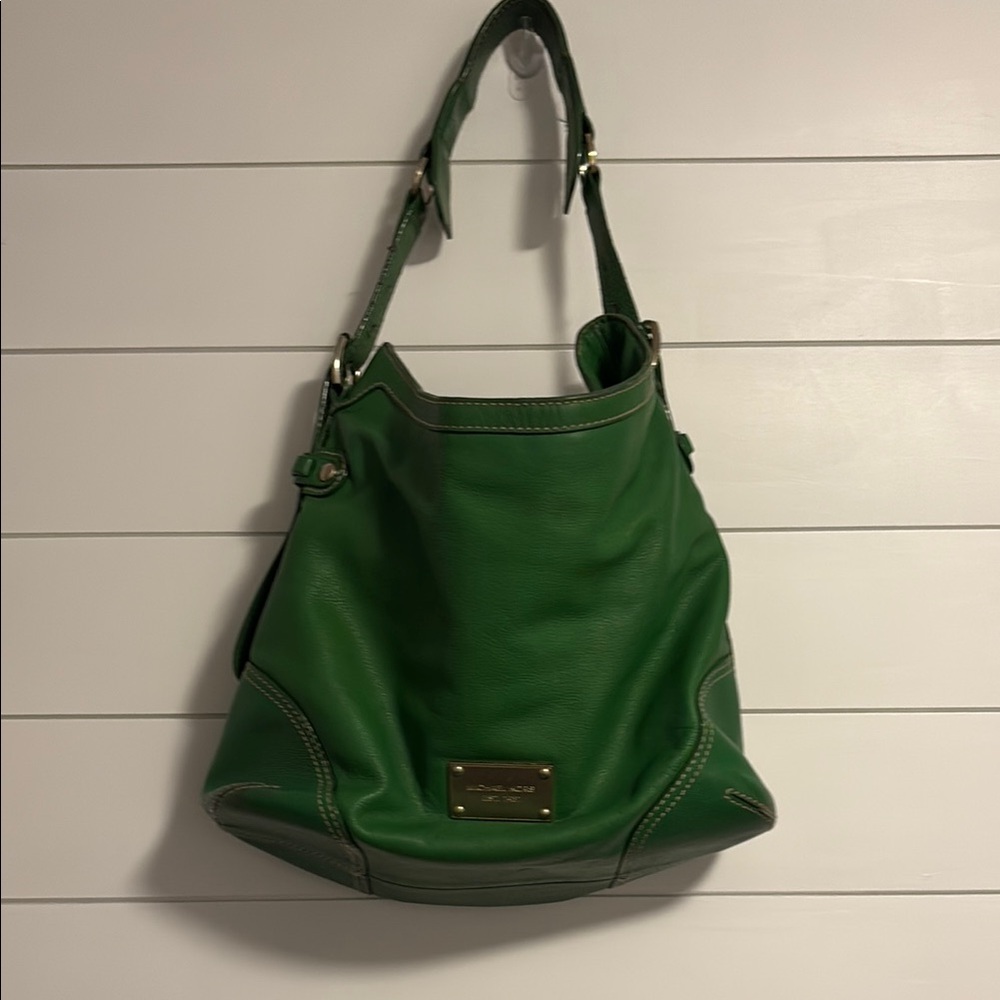 Michael Kors Green Hobo Bag with Slouchy Design